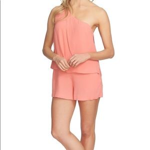 🌟 1.State Coral Gem One shoulder romper